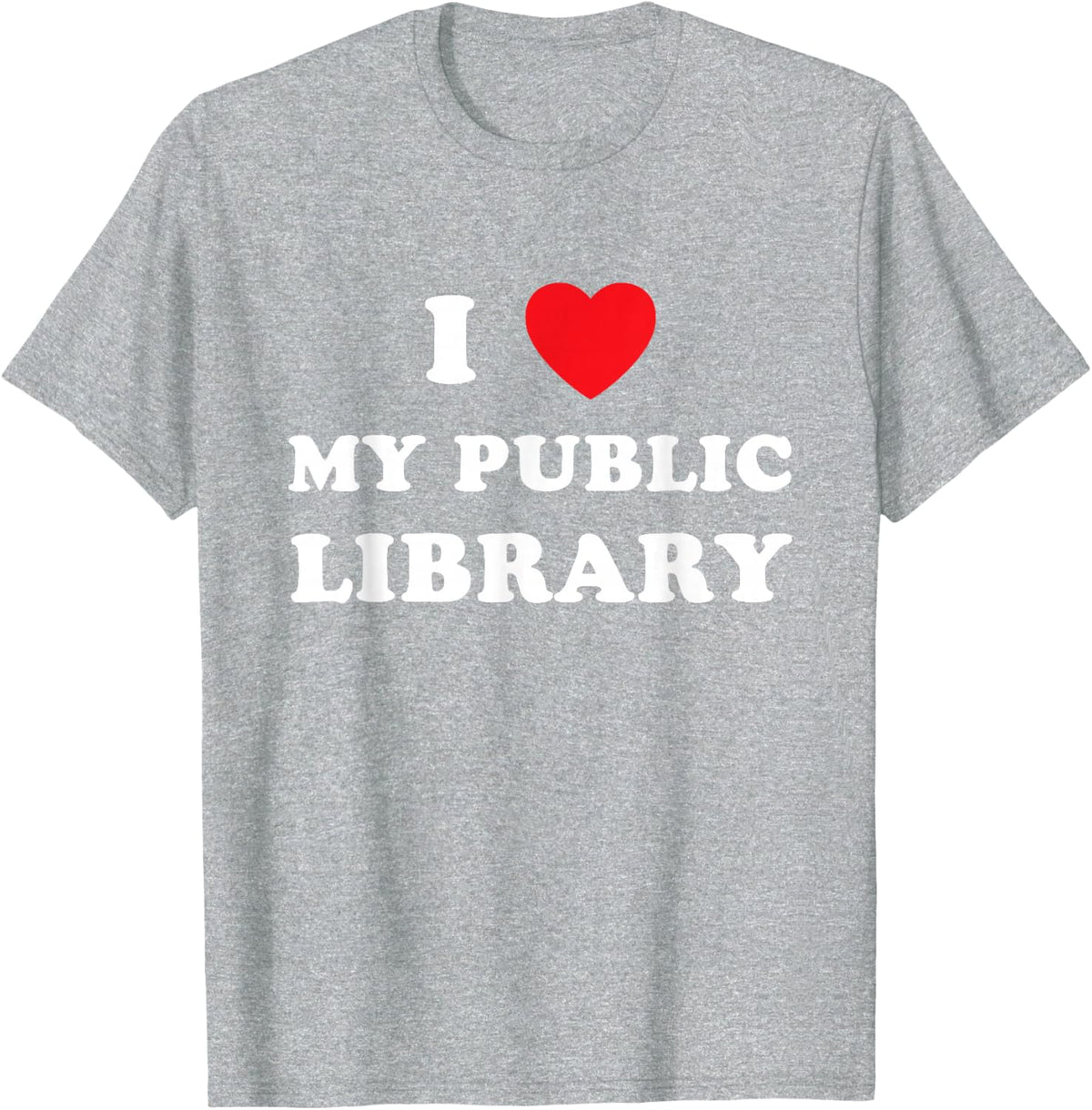 Librarian I Love My Public Library Punk Rock Retro T-Shirt - Heather Grey