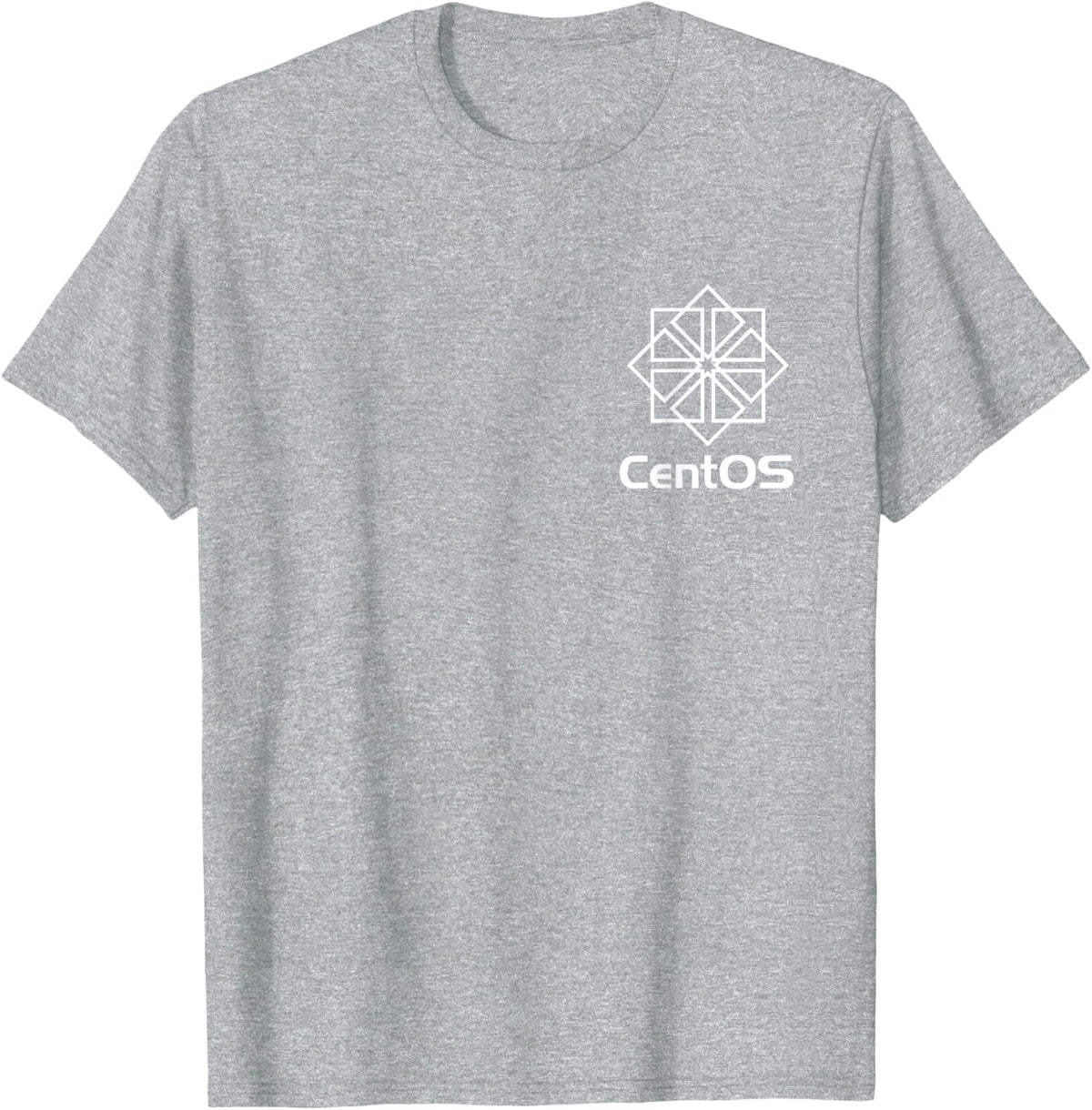 CentOs Linux lover Tee with white Logo Open Source Os T-Shirt - Heather Grey
