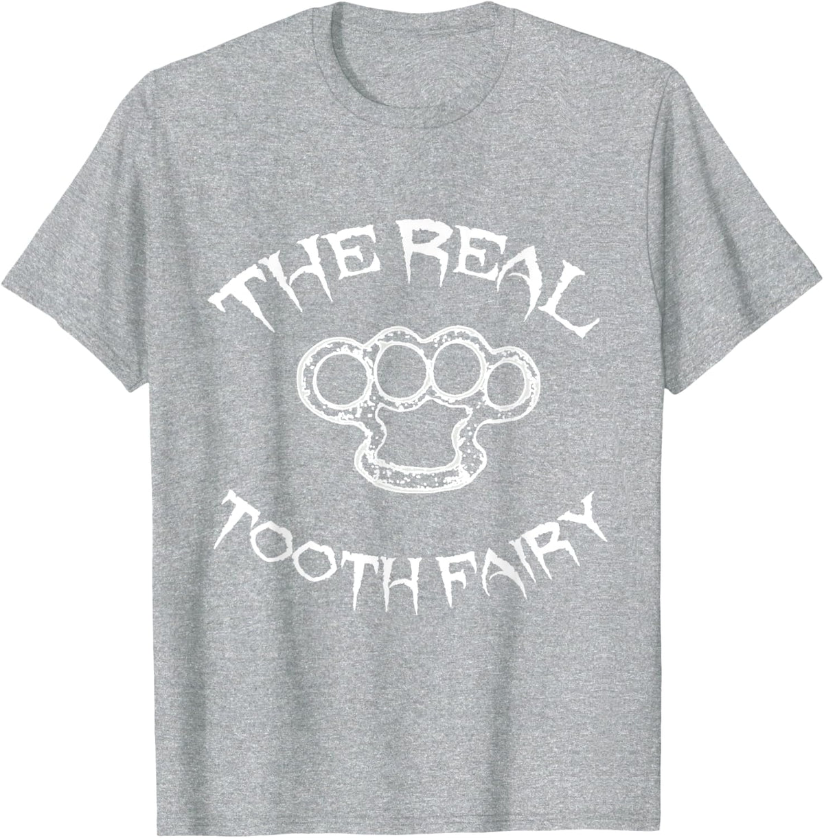 Cool Tooth Fairy Brass Knuckles Halloween T-Shirt T-Shirt - Heather Grey
