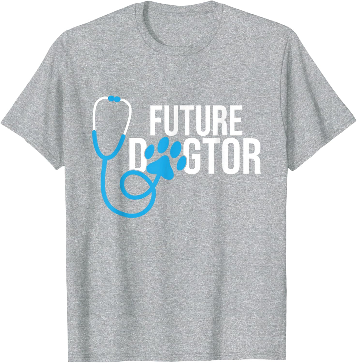 Future Dogtor Dog Lover Vet Tee Shirt Veterinarian T-Shirt Vet Tech Gifts - Heather Grey