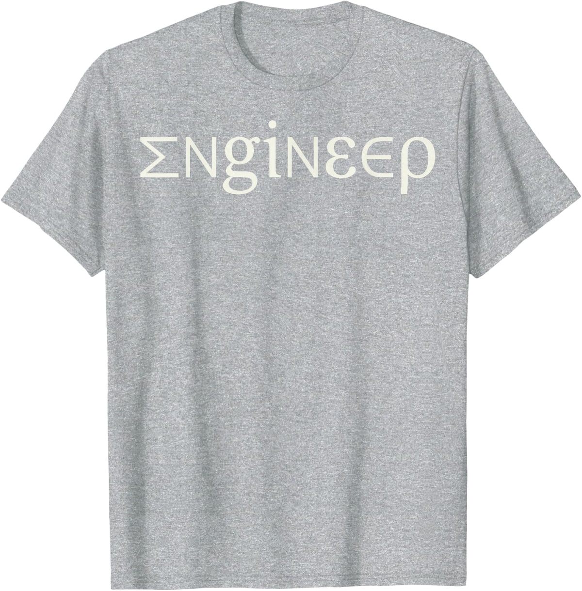 Funny Engineer Design Tee T-Shirt - Heather Grey
