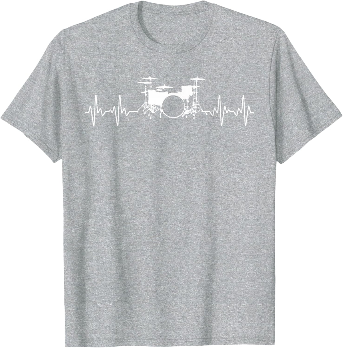 Cool Drum Set Art For Men Women Drum Player Drummer Sticks T-Shirt - Heather Grey