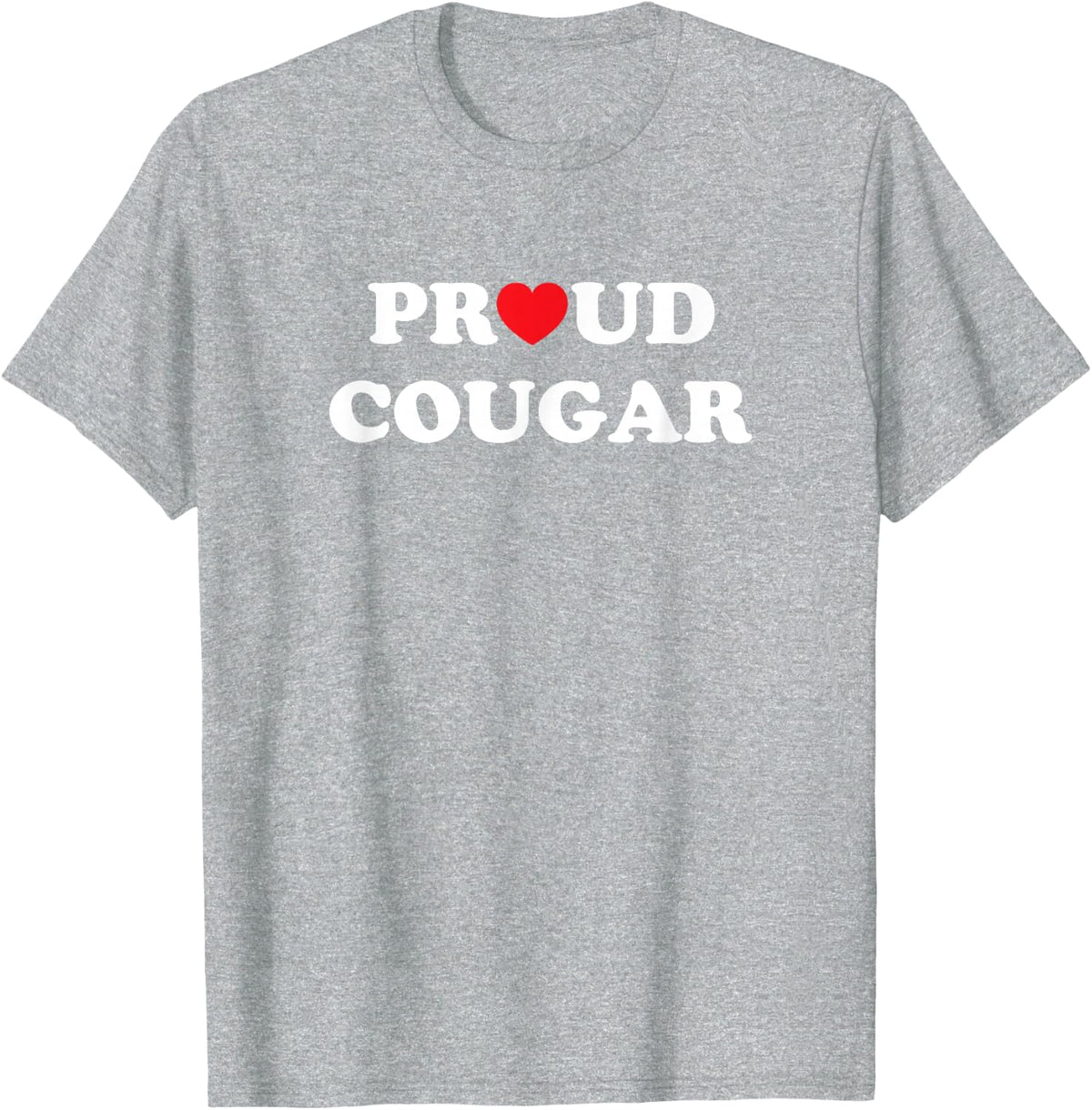 Proud Heart Cougar T-Shirt - Heather Grey