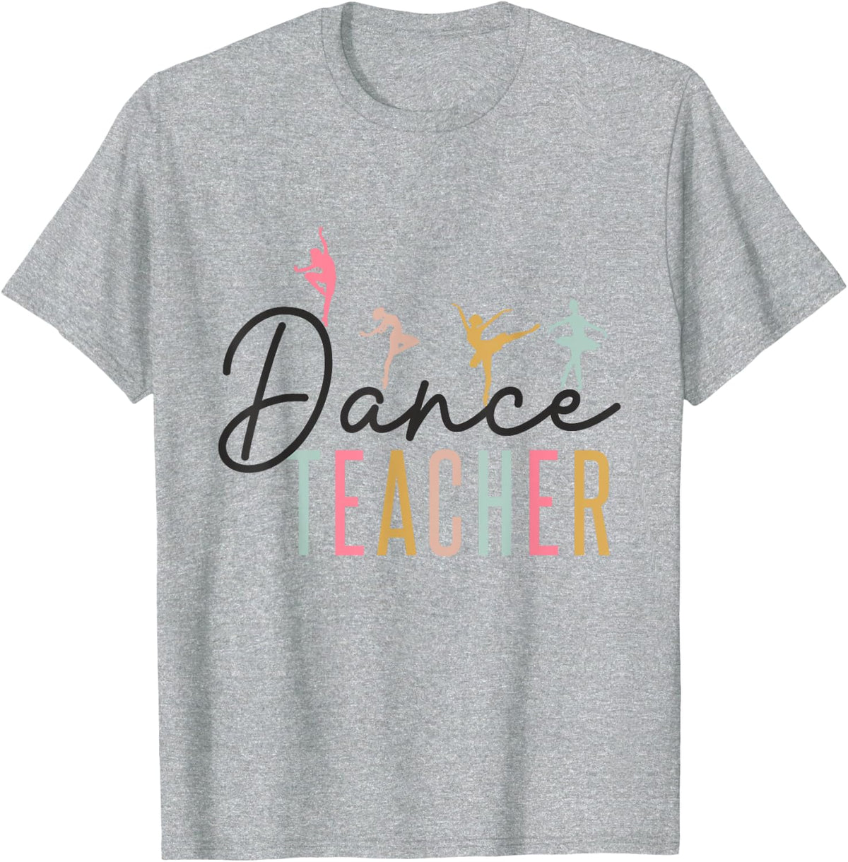 Boho Vintage Dance Teacher Appreciation Back To School T-Shirt - Heather Grey