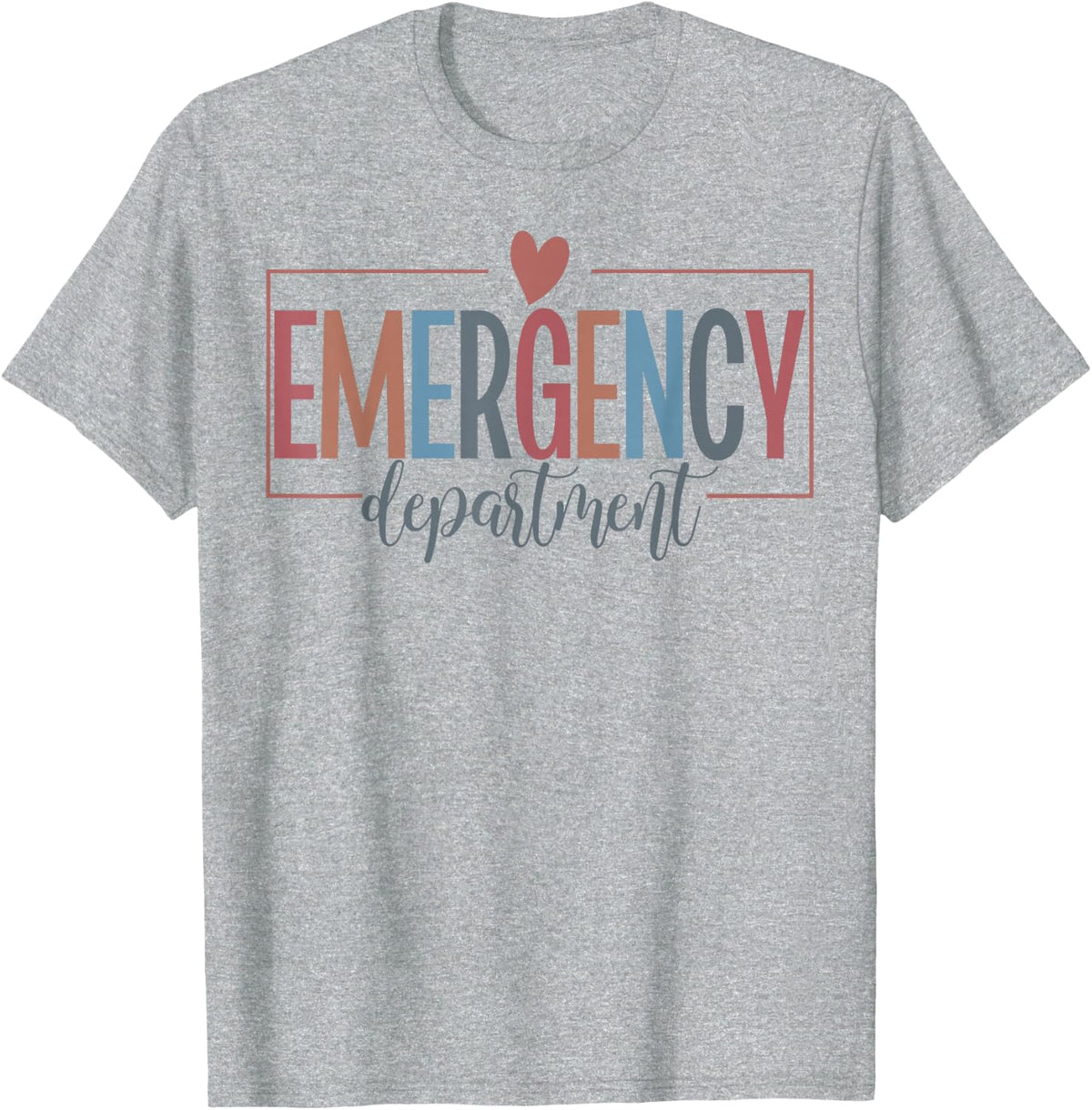 Emergency Department Nurse Tees ER Nurse T-Shirts Emergency Room Nurse Gift Shirt - Heather Grey