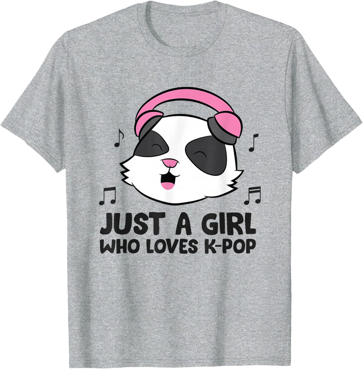 Just a Girl Who Loves K-Pop Music T-Shirt - Heather Grey