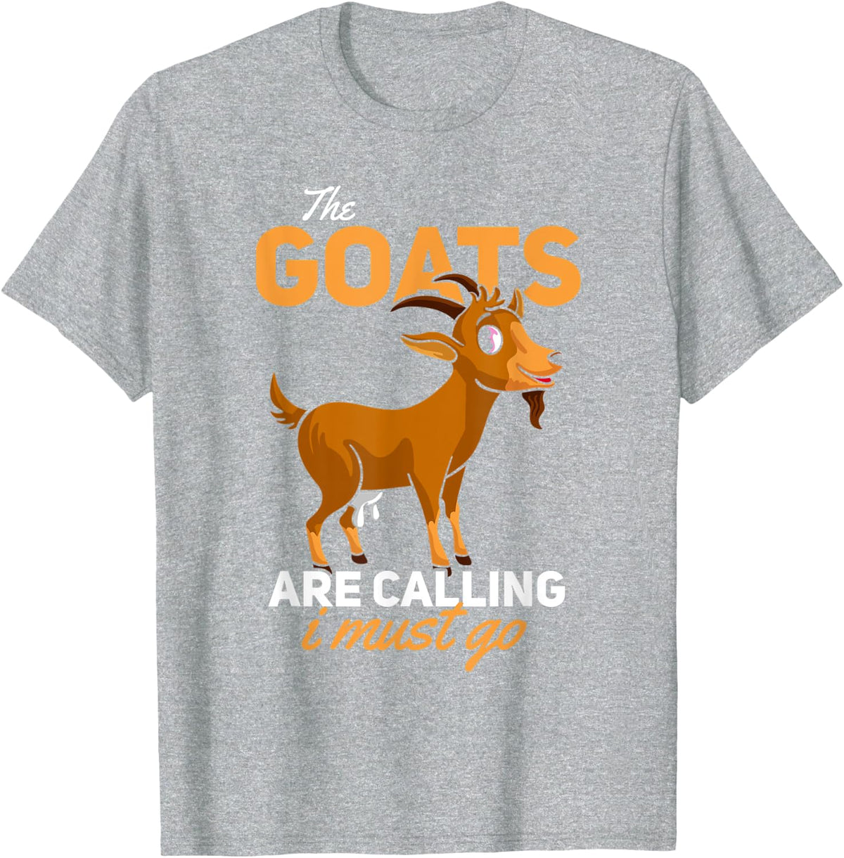 Funny Goat Gift Cute Mountain Goats Farmer T-Shirt - Heather Grey