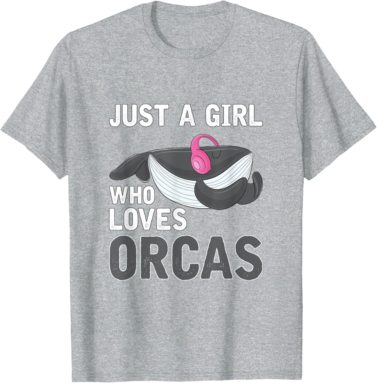Diving Orca Cute Whale Women Girls Gift Orca T-Shirt - Heather Grey