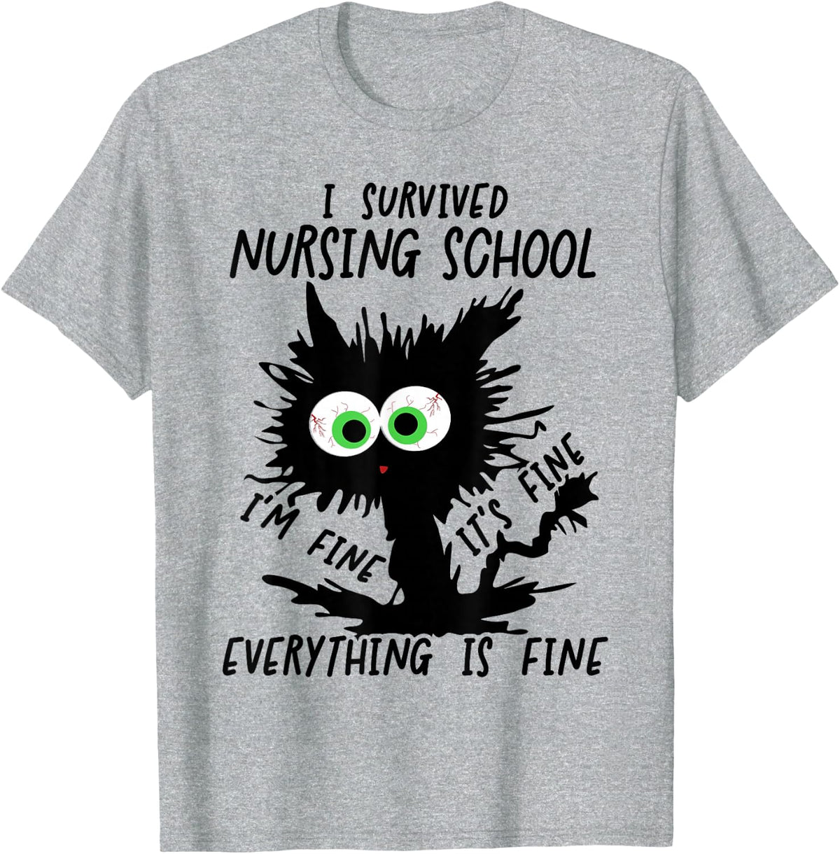 I Survived Nursing School Graduation 2026 Nurse School Grad T-Shirt - Heather Grey
