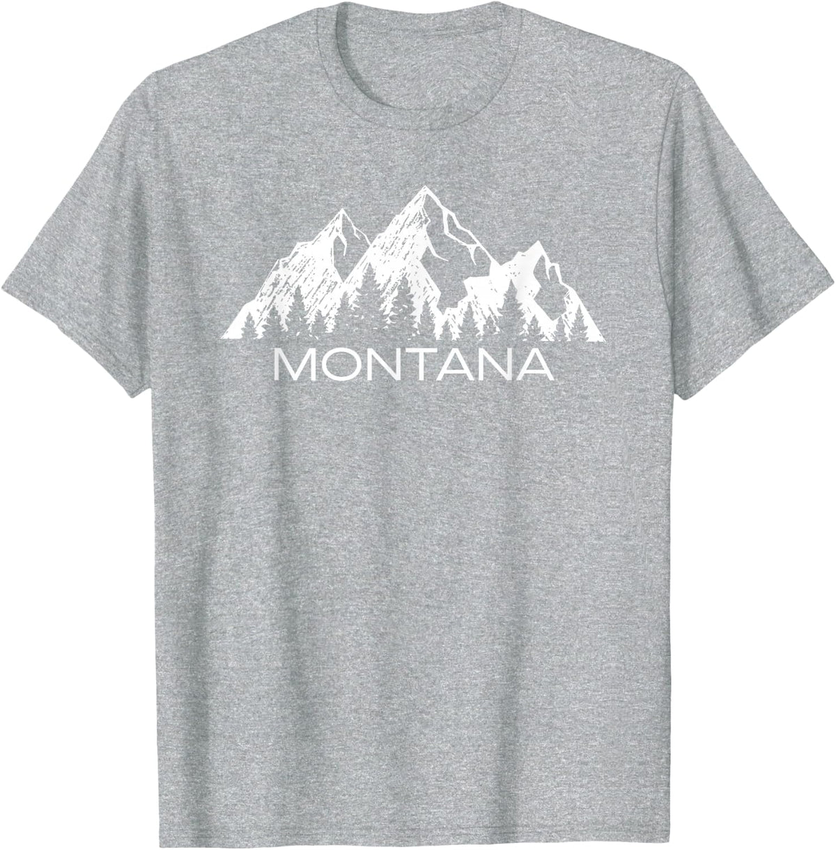 Montana | Montana Mountain Gift | Cool Montana T-Shirt - Heather Grey