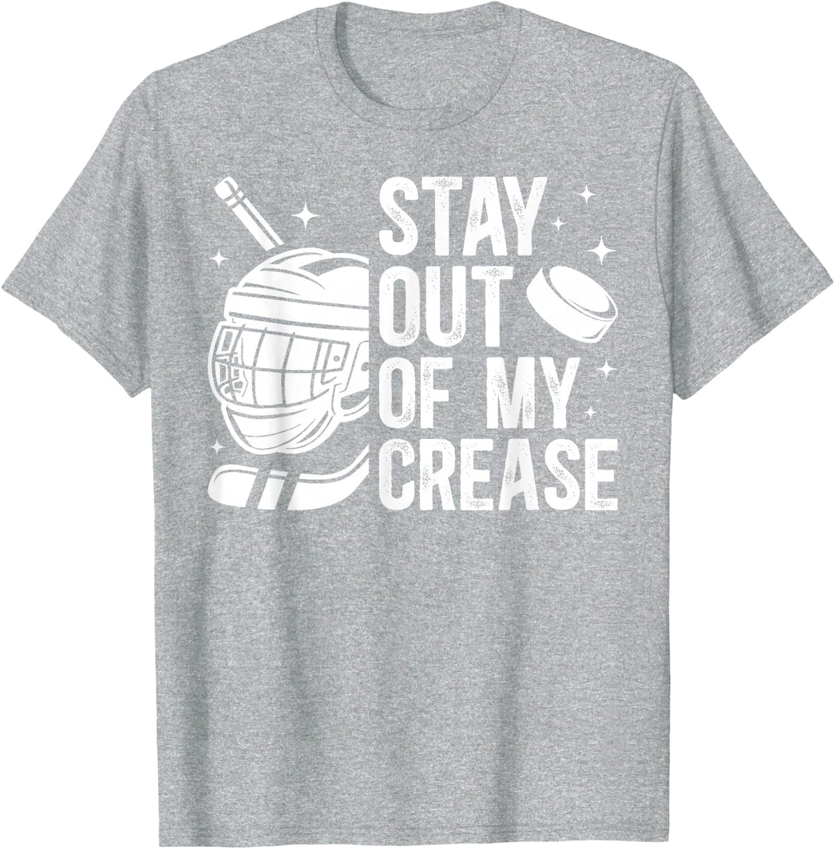 Ice Hockey Goalie Funny Ice Hockey Goalkeeper Goaltender T-Shirt - Heather Grey