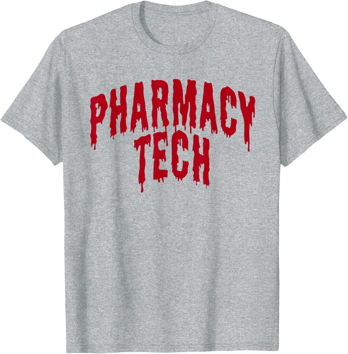 Pharmacy Tech Halloween Spooky Pharma Technician October T-Shirt - Heather Grey