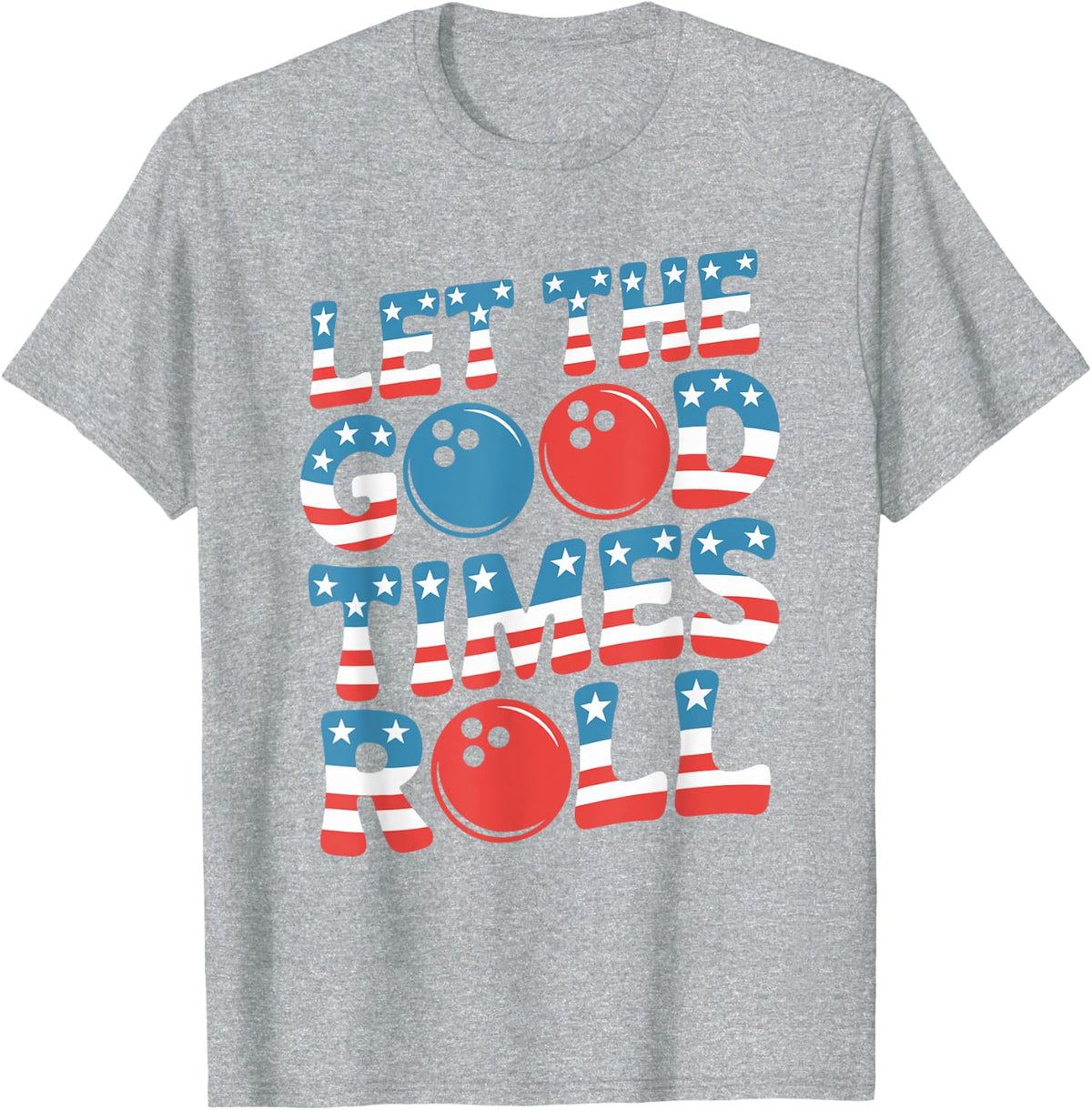 American Bowling T-Shirt - Heather Grey