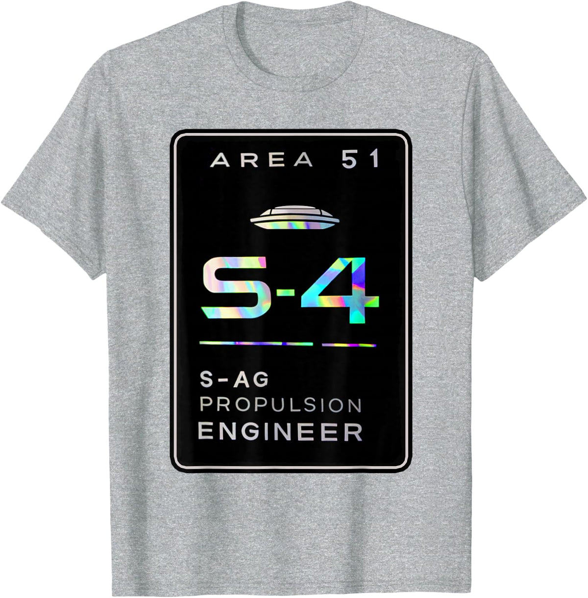 Conceptual Area 51 Area S4 Anti-Gravity Drive Engineer T-Shirt - Heather Grey
