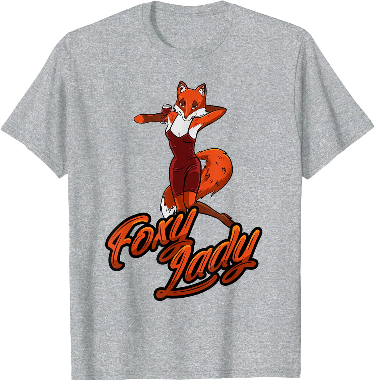 Foxy Lady T-Shirt - Heather Grey