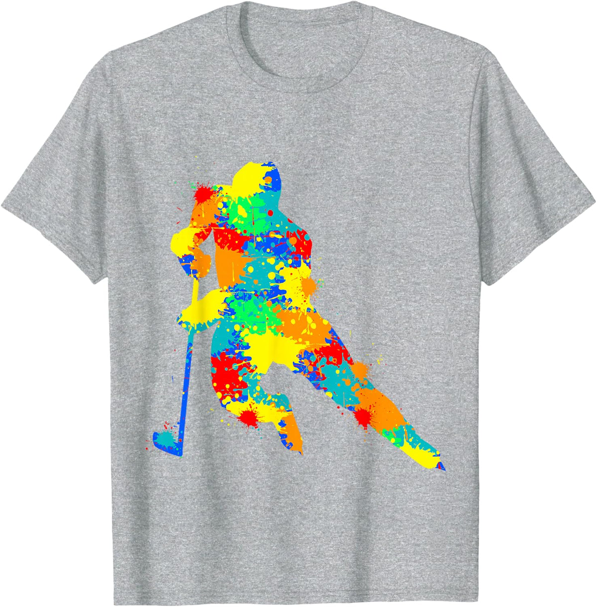Hockey Player Ice Hockey Youth Boys Kids T-Shirt - Heather Grey