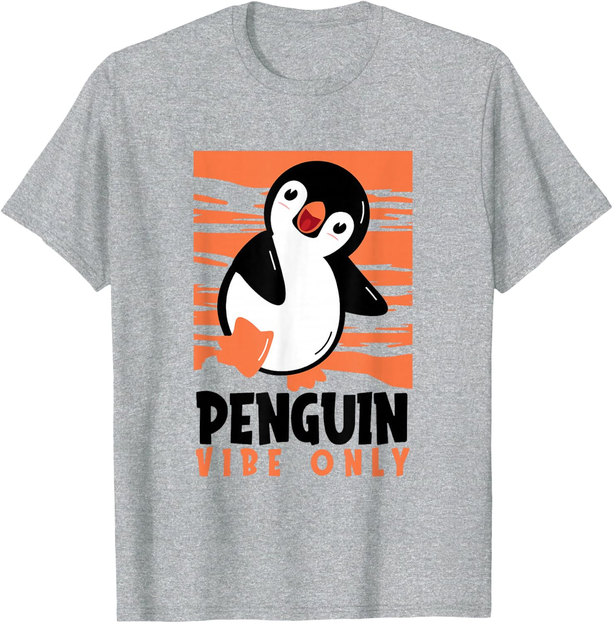 Penguin Vibe Only Emperor Sea Bird King Penguin T-Shirt - Heather Grey