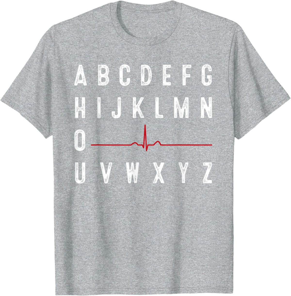 PQRST Nurses Day Tee Funny Nurse Alphabet Cardiac Cycle T-Shirt Black 3X-Large Unisex Adults - Heather Grey