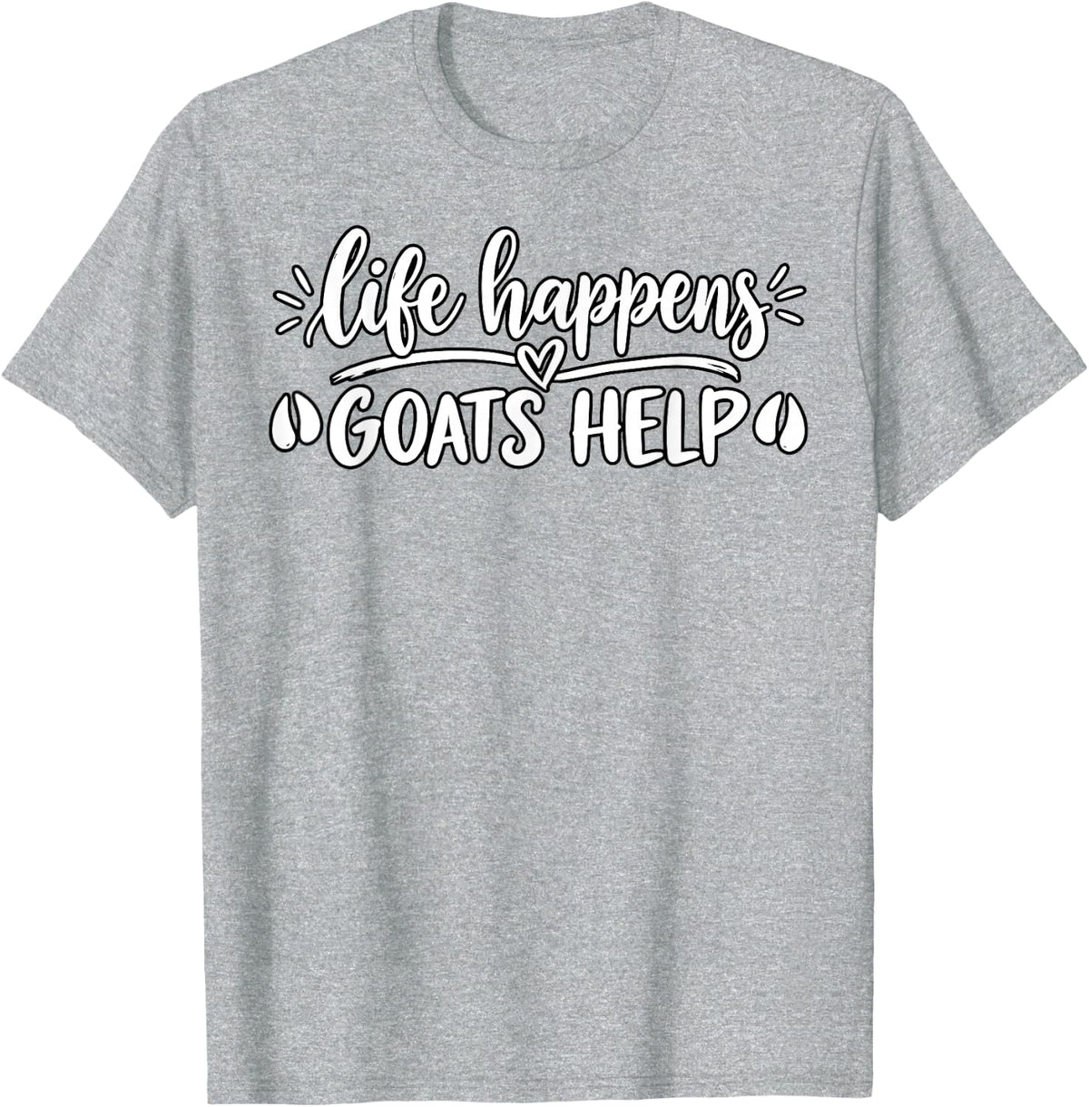 Goat Help T-Shirt - Heather Grey