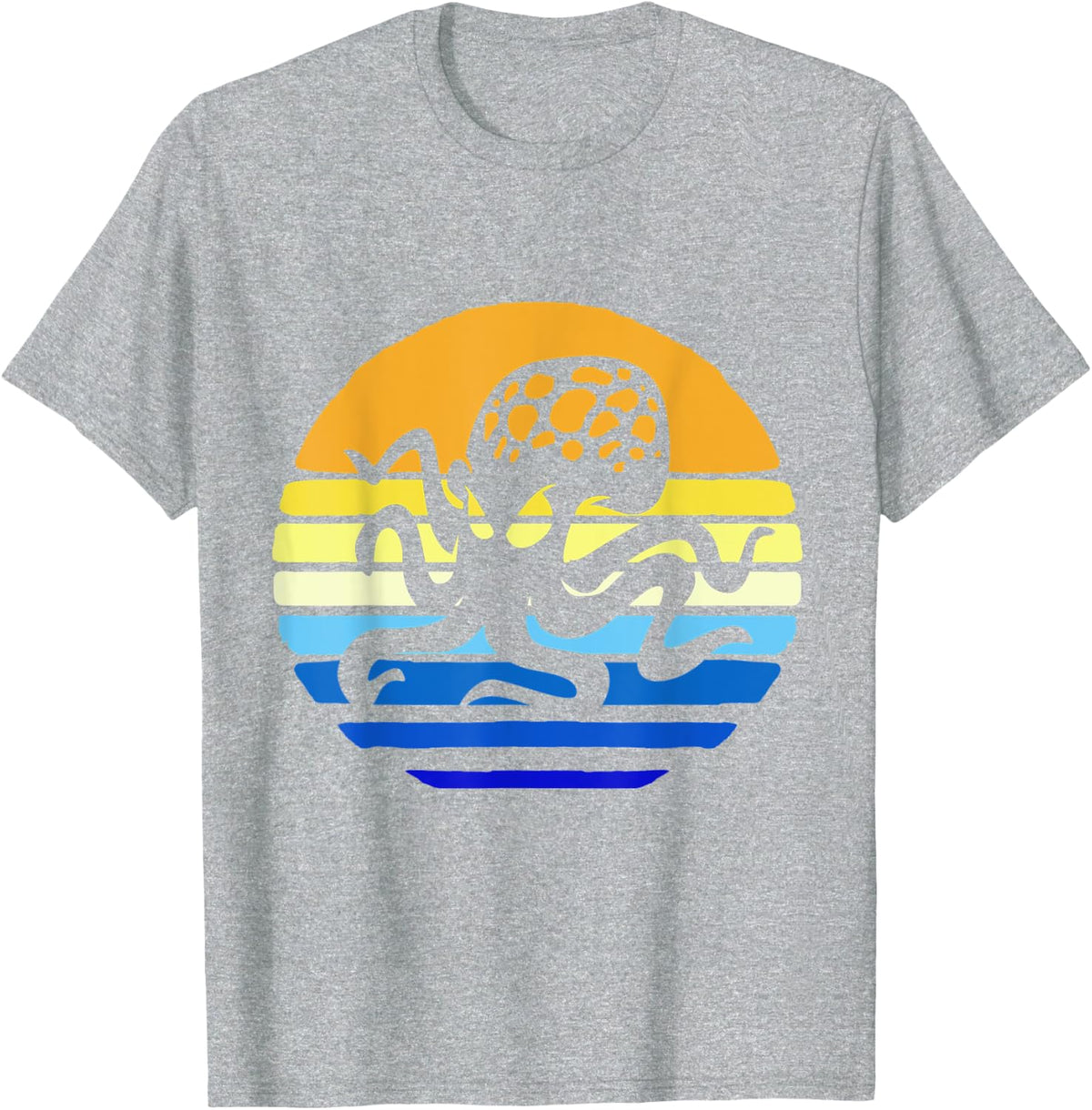 Retro Octopus T-Shirt - Heather Grey