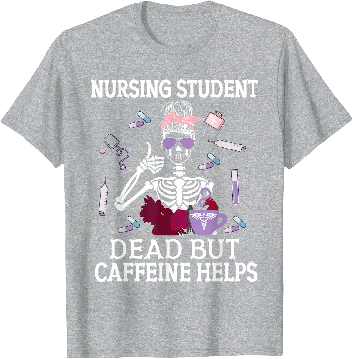Nursing Student Future Nurse in Progress T-Shirt - Heather Grey
