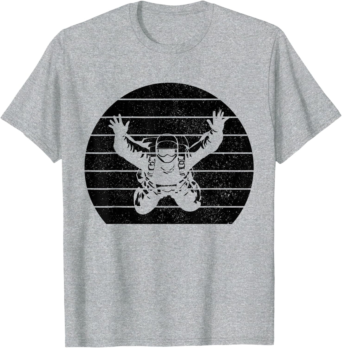 Skydiving Vintage Sky Diving Diver Skydiver T-Shirt - Heather Grey