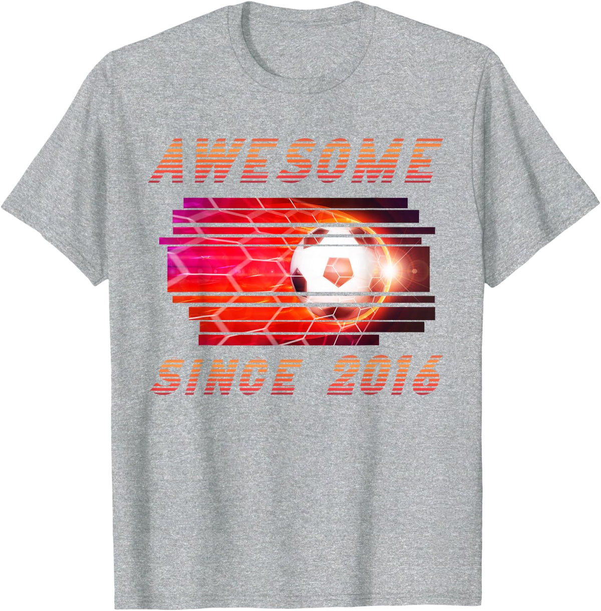 My 7th Birthday Soccer, Awesome since 2016 for Boys & Girls T-Shirt - Heather Grey