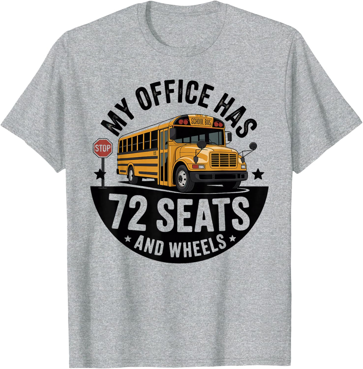 School Bus Driver T-Shirt - Heather Grey
