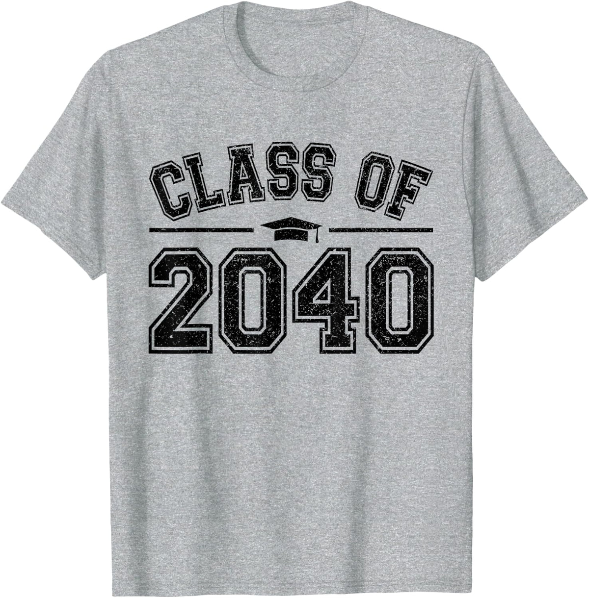 Preschool Class of 2040 Grow With Me Graduation 2040 Vintage T-Shirt - Heather Grey