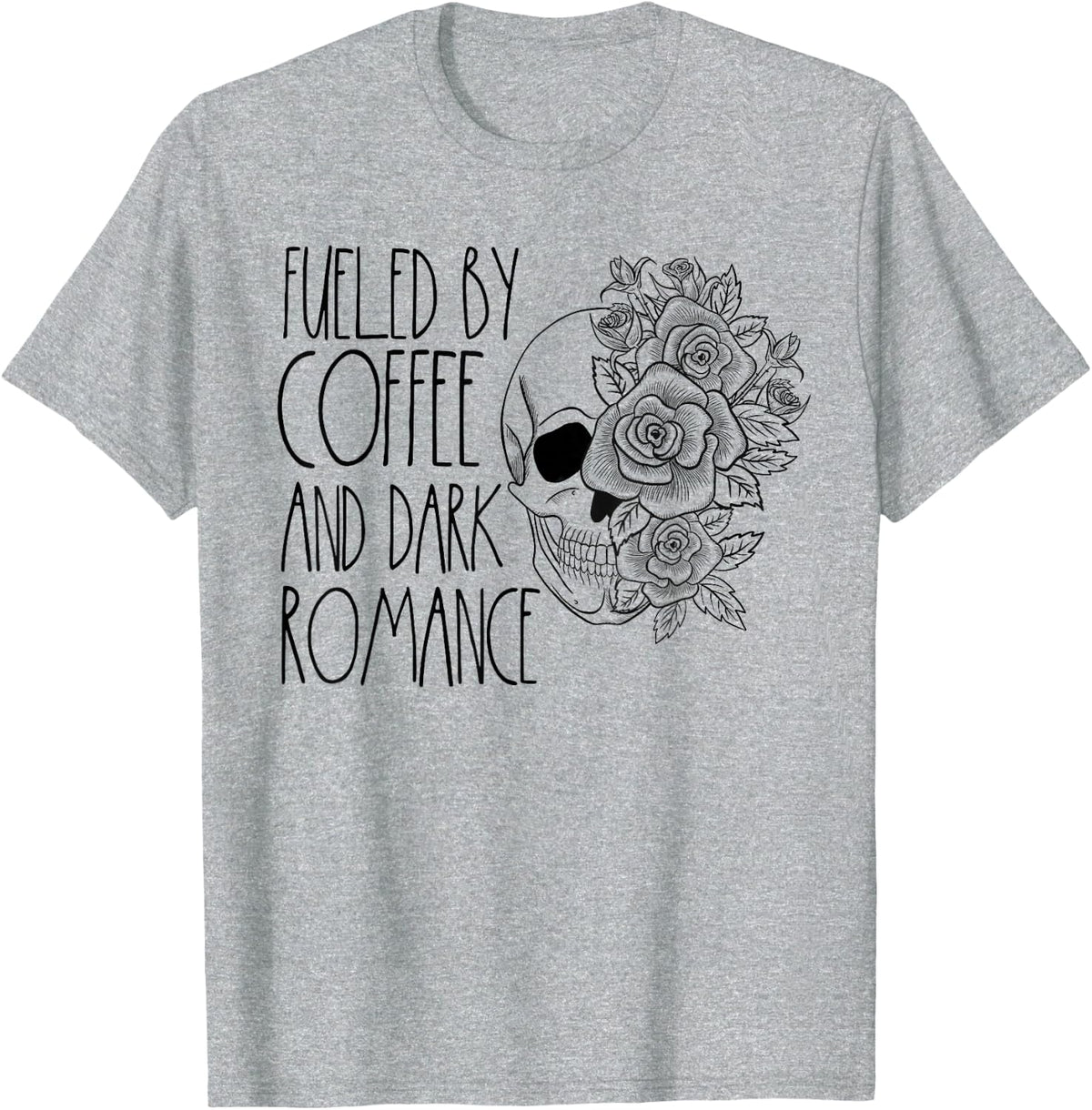 Dark Romance Reader Women Coffee Lover Spicy Book Merch T-Shirt - Heather Grey