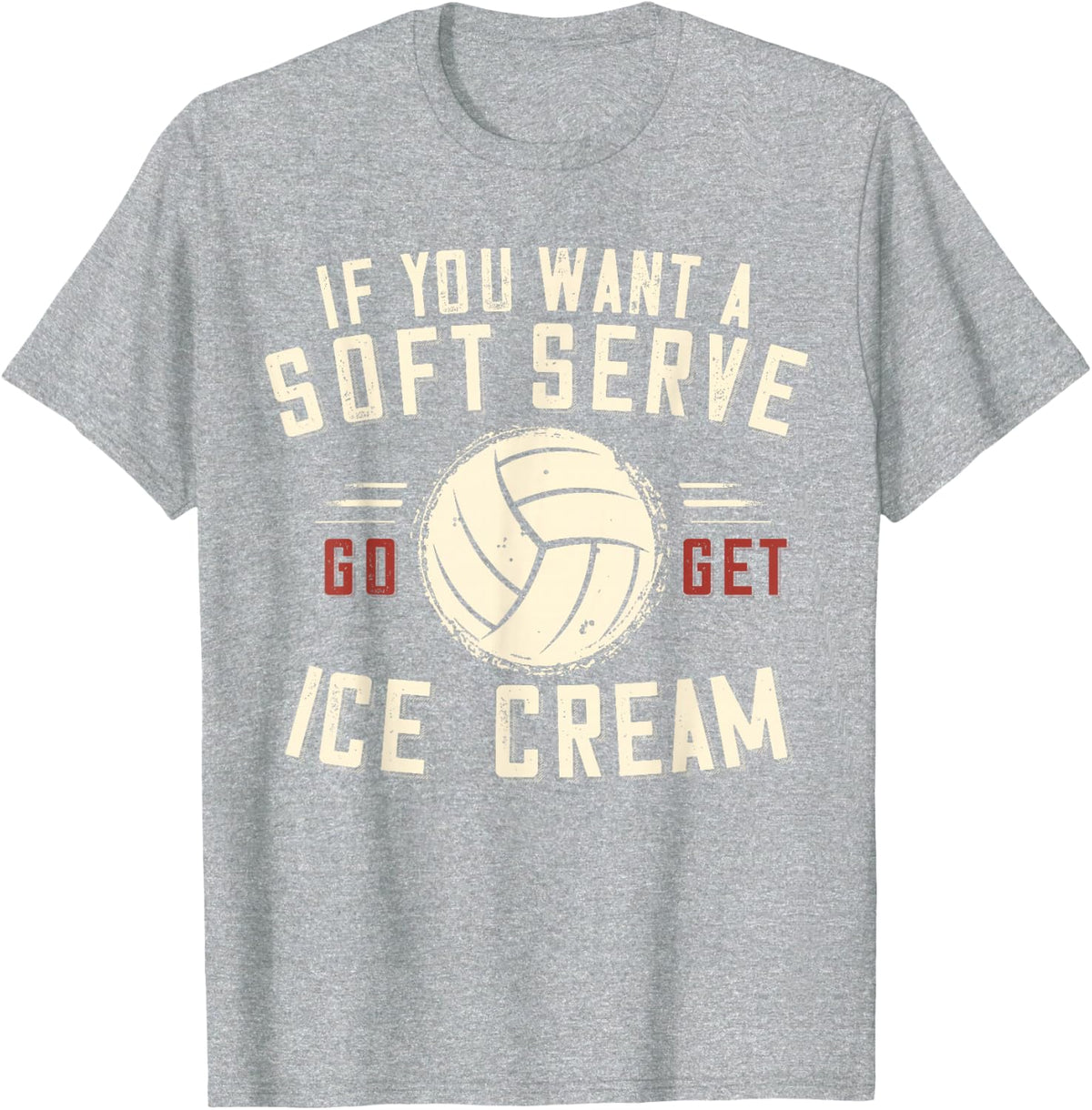 Funny Volleyball for Girls Teens Women Volleyball T-Shirt - Heather Grey