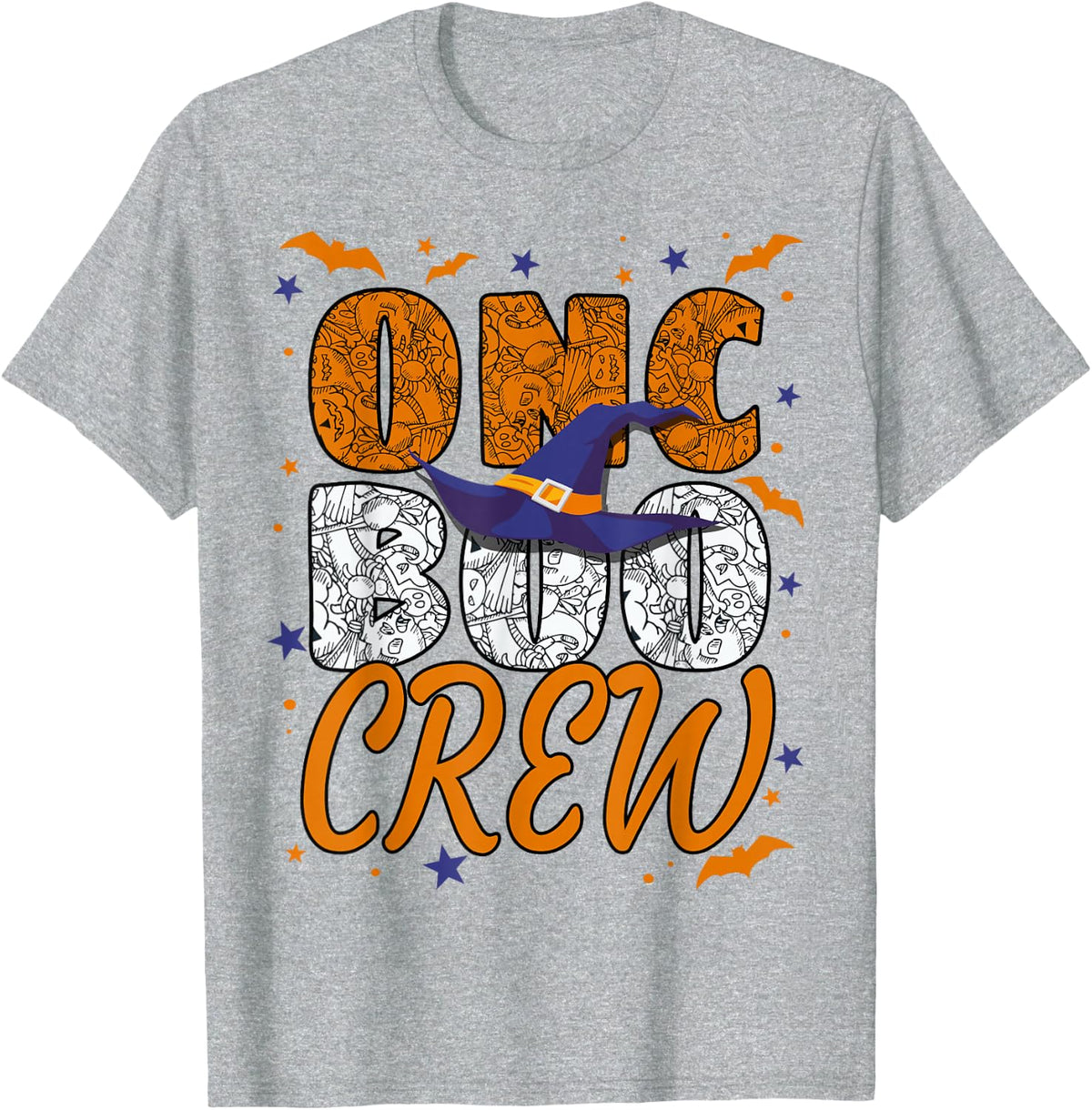 ONC Boo Crew Halloween Oncology Nurse Matching T-Shirt - Heather Grey