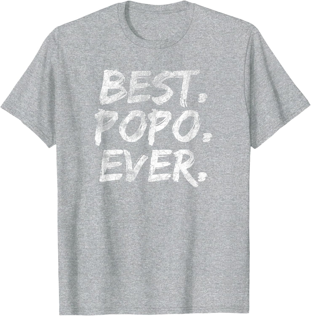 Best Popo Ever Shirt Gramps Father's Day Tshirt T-Shirt - Heather Grey