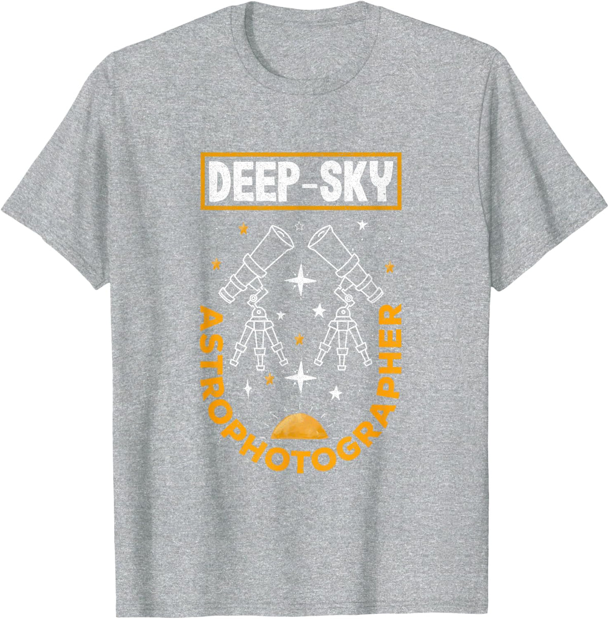 Deep-Sky Astrophotographer Funny Stargazing T-Shirt - Heather Grey