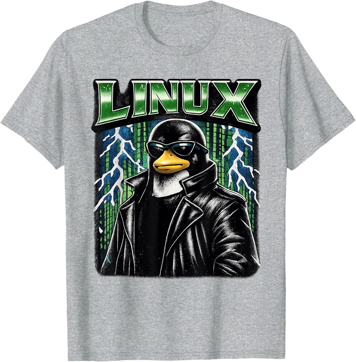 Cool Linux Admin 90s Bootleg Sysadmin T-Shirt - Heather Grey